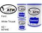 Preview: Ford, White Tricoat, AZ / M7446: 500ml Lackdose + 500ml Klarlack + 250ml Härter - Set, von ATW Autoteile West.